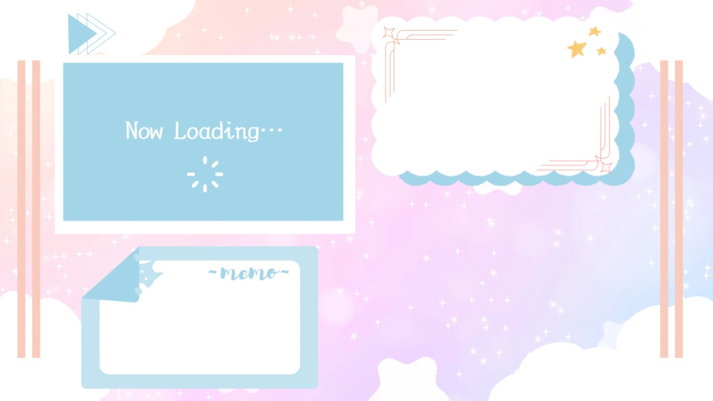 色差分豊富!配信画面オーバーレイ素材