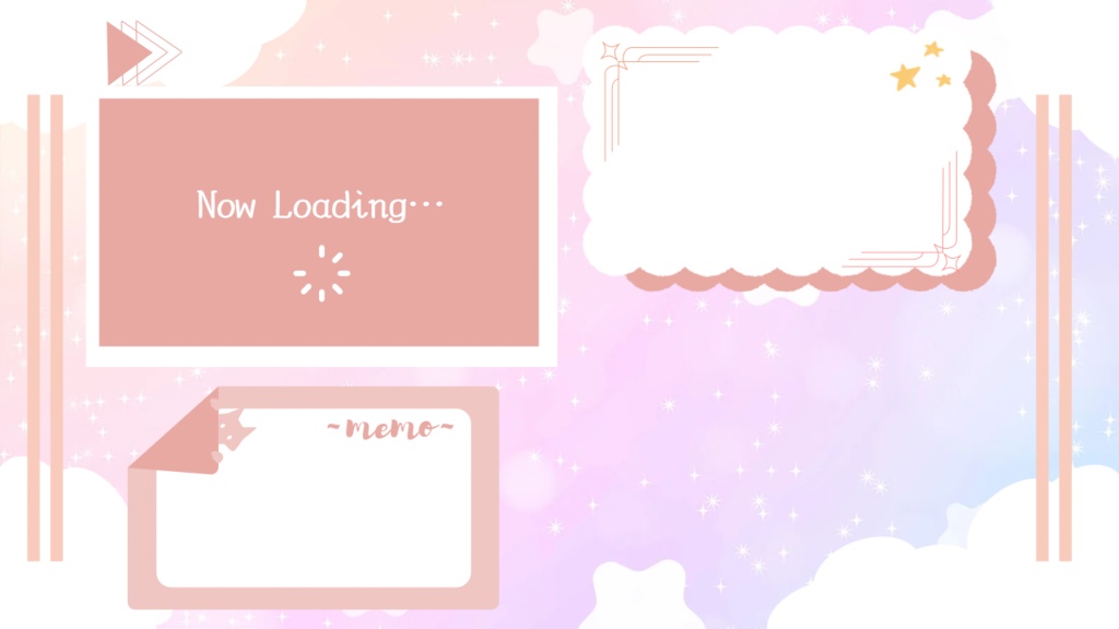 色差分豊富!配信画面オーバーレイ素材