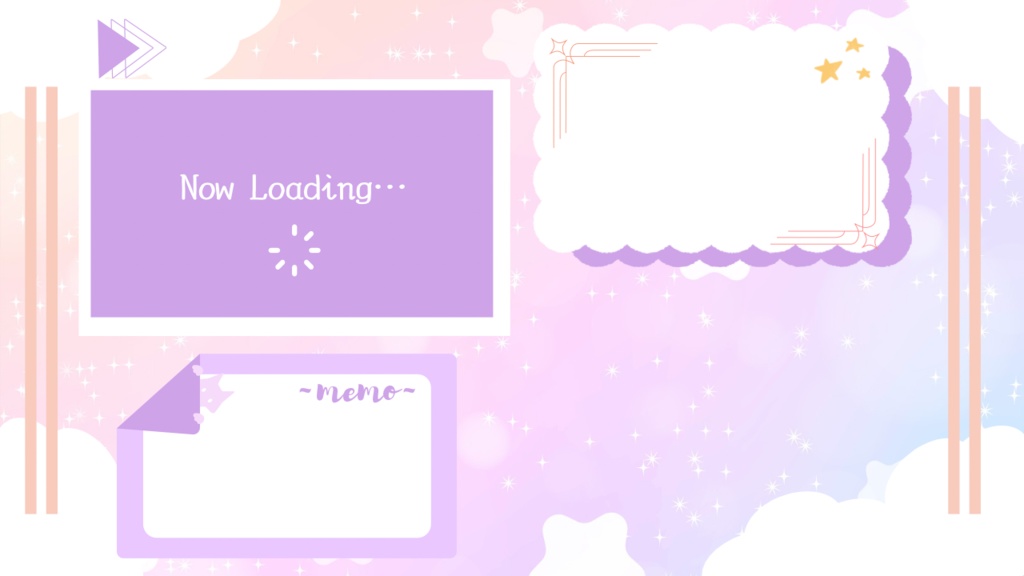 色差分豊富!配信画面オーバーレイ素材