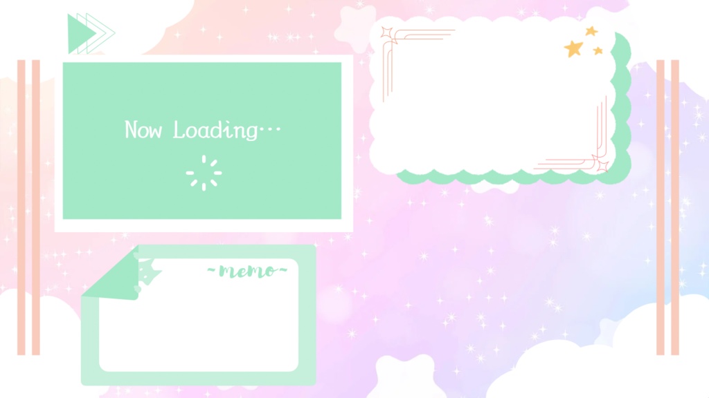 色差分豊富!配信画面オーバーレイ素材