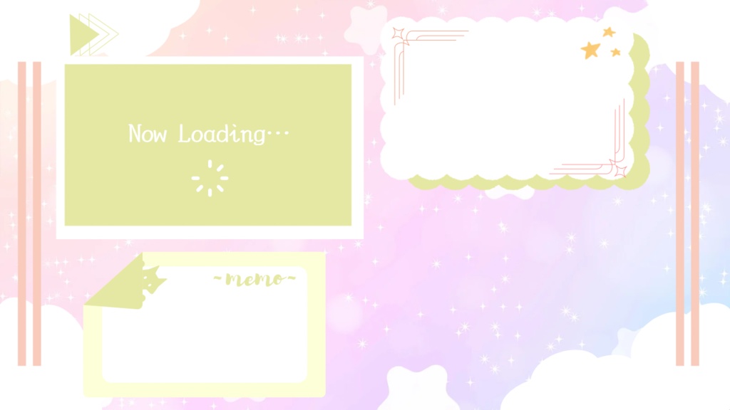 色差分豊富!配信画面オーバーレイ素材