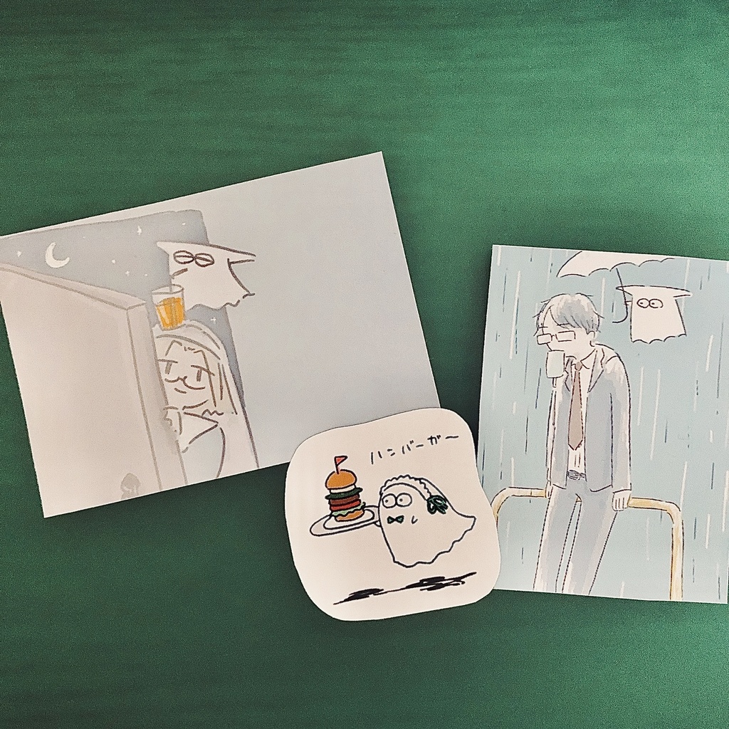 サラリーマンとおばけ/コースター&シール