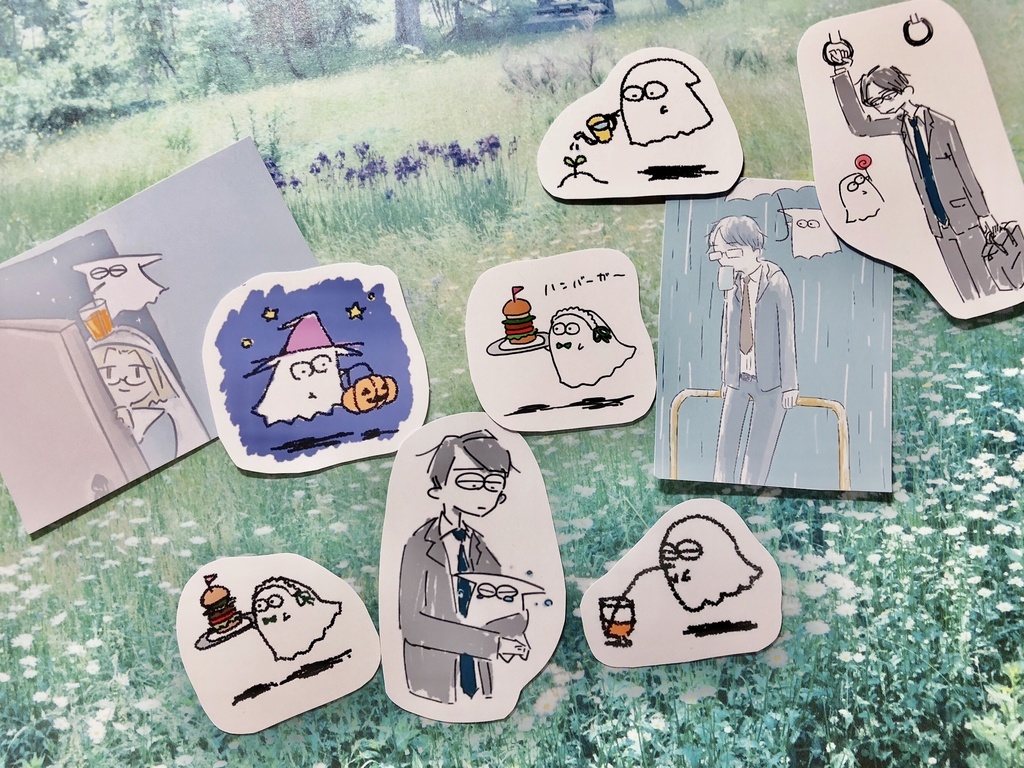 サラリーマンとおばけ/コースター&シール