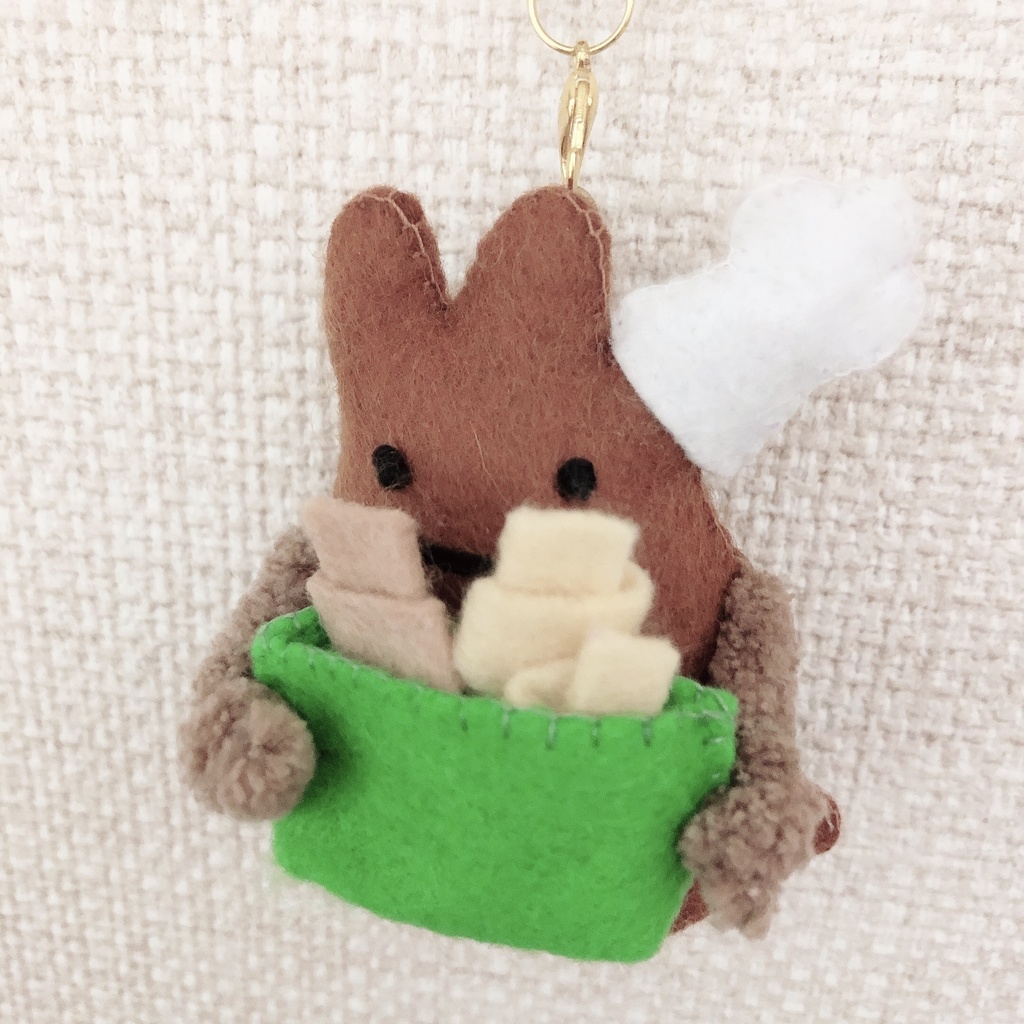 えほん&みみみっつうさぎ(パン屋)マスコット