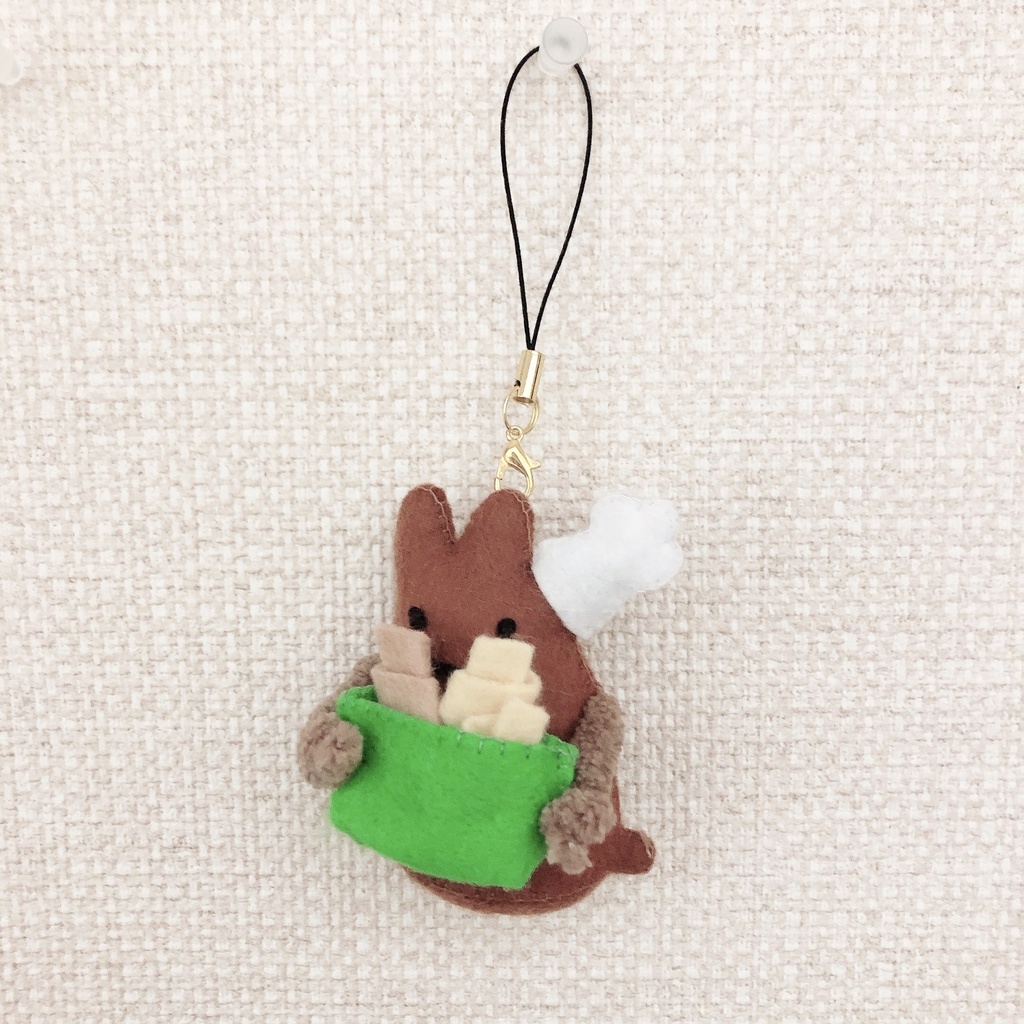 えほん&みみみっつうさぎ(パン屋)マスコット