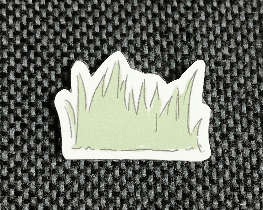 みみみっつうさぎ(パンチ)&大きめの草バッジ