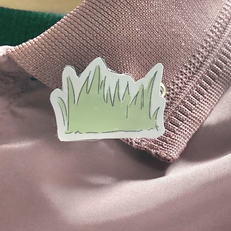 みみみっつうさぎ(パンチ)&大きめの草バッジ