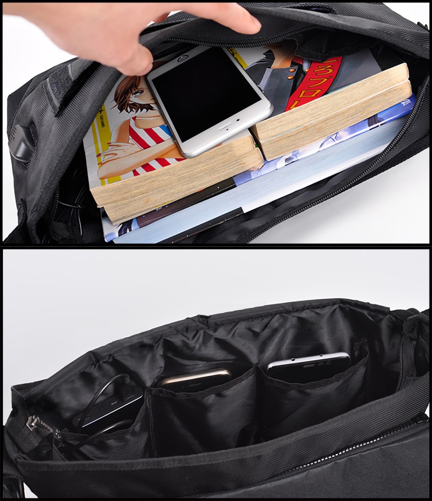 ショルダーバッグ ポータブル 大容量 通学通勤 旅行バッグ カスタム可能 34cm X 29cm X 11cm