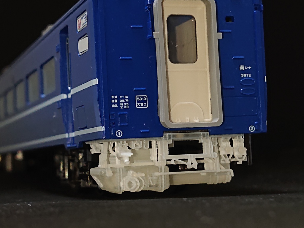 1/80 14系座席車 車端パーツ トイレ側・ドア側 ※素材変更品