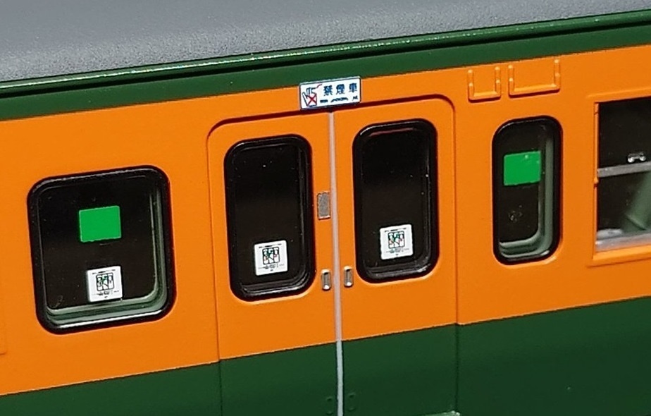115系　冬季手動ドア案内プレート表現ステッカー　1/80