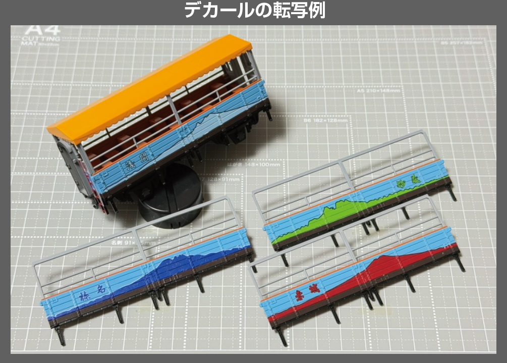 1/80 トラ90000トロッコ列車「高崎タイプ」用デカール・インレタ