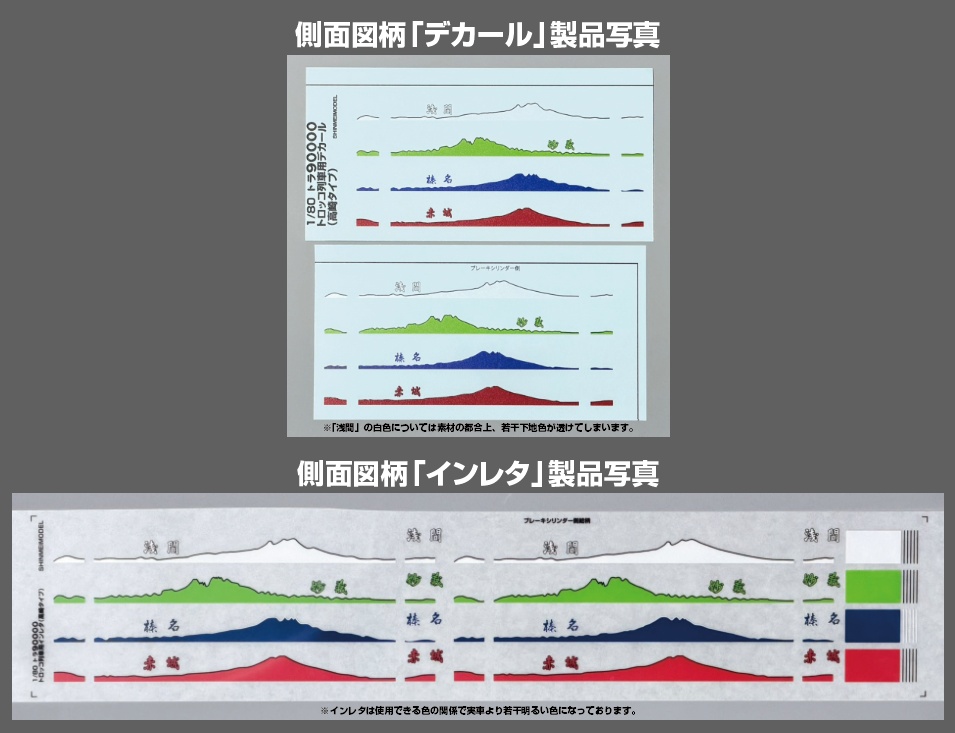 1/80 トラ90000トロッコ列車「高崎タイプ」用デカール・インレタ
