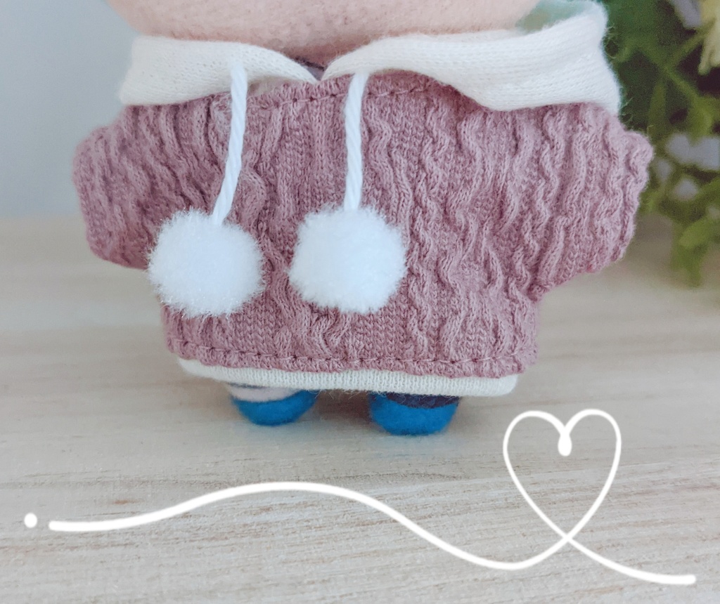 ぽんぽんパーカー(10cmぬいぐるみサイズ)