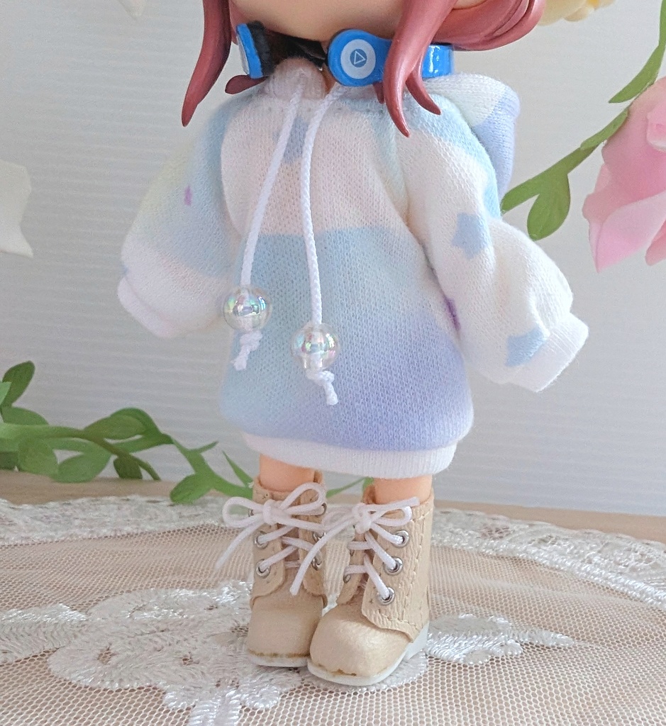 お星さまのパーカーワンピ