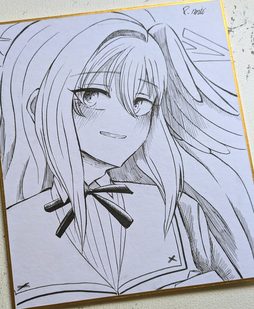 守月スズミの色紙