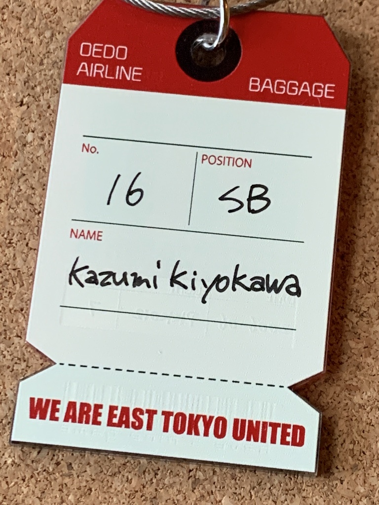 ETU手荷物タグ風アクリルキーホルダー