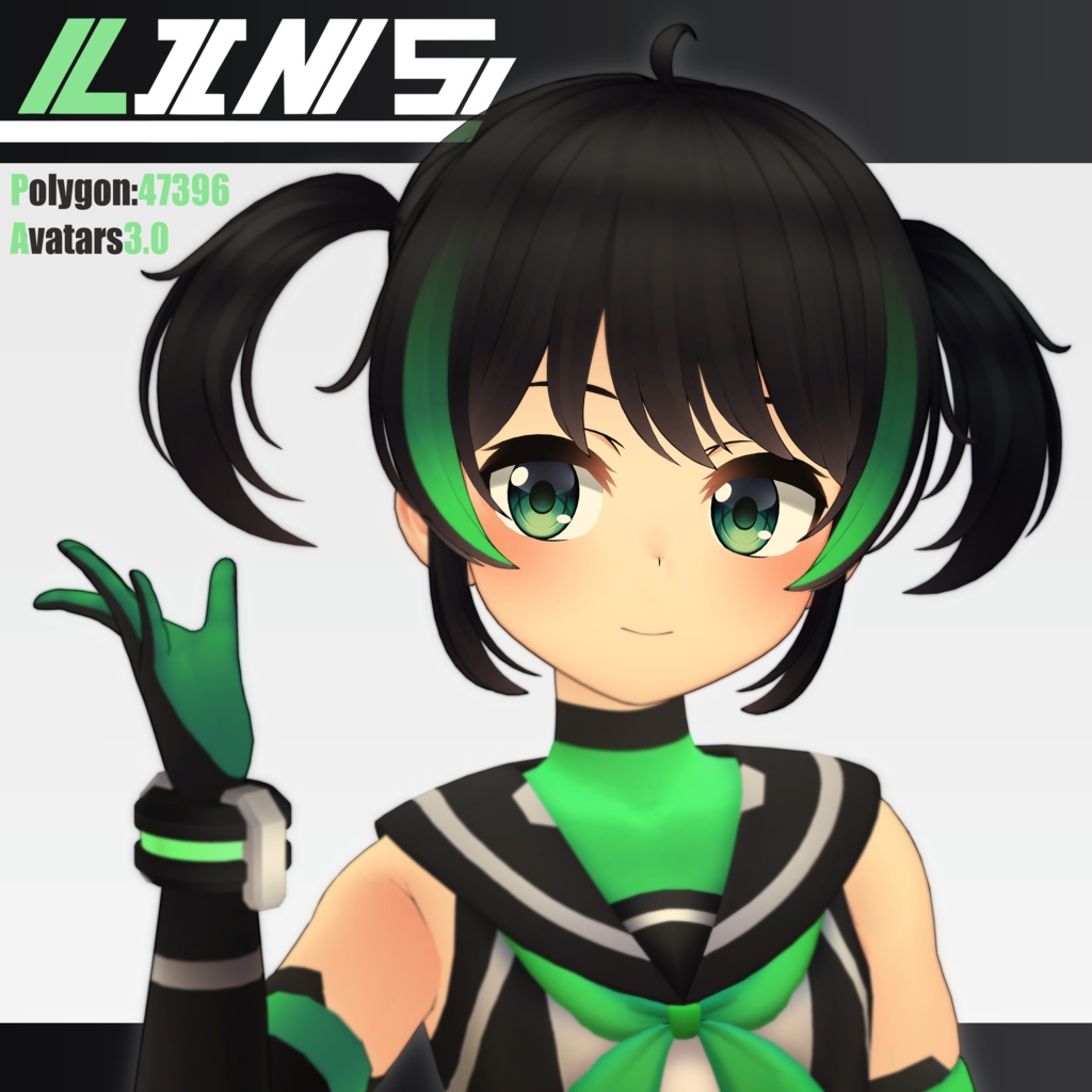 オリジナル3Dアバター「LINS」