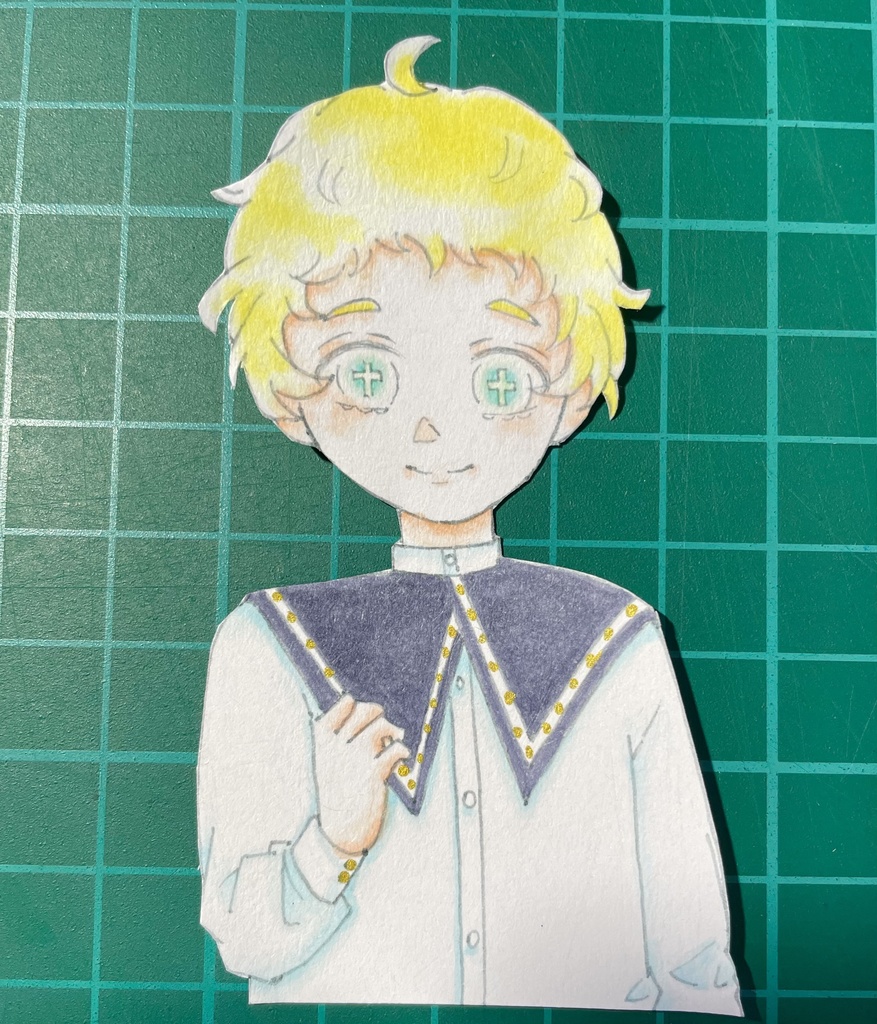 手描き アナログ イラスト オリジナル 男の子