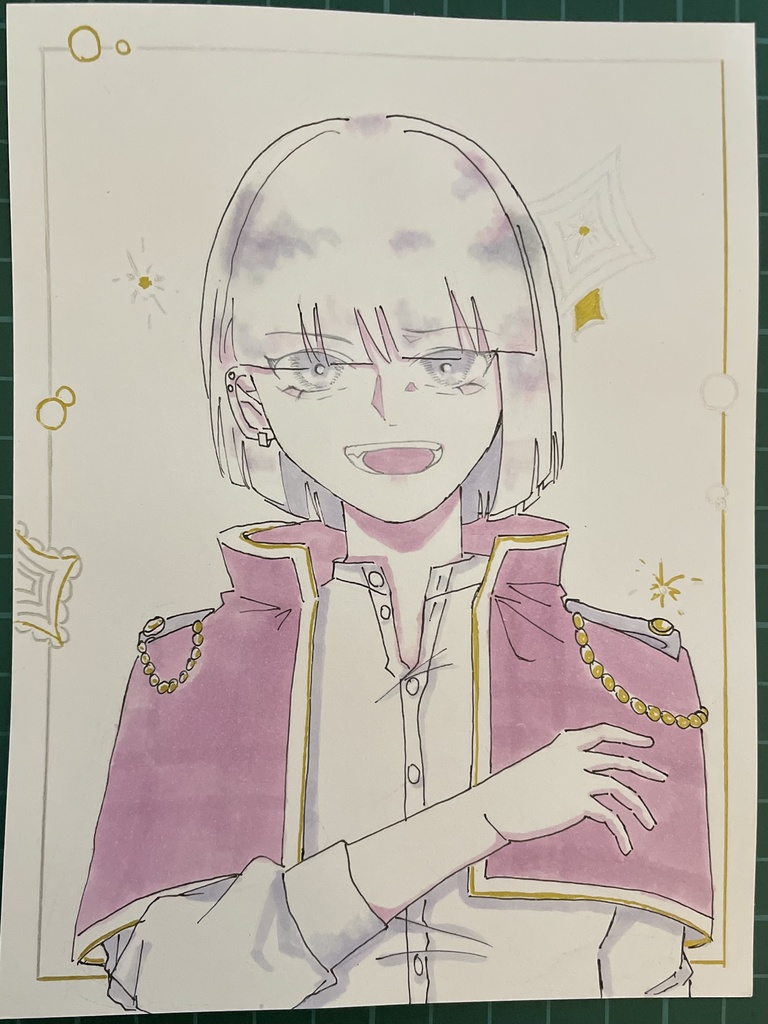 手描き アナログ イラスト オリジナル 女の子