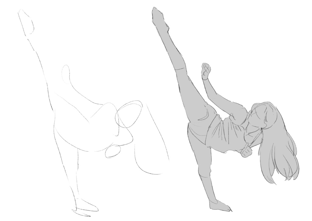 【Clipstudio版】ポーズアイデア&模写に使える!イラストスキルアップのための絵の練習帳5月号