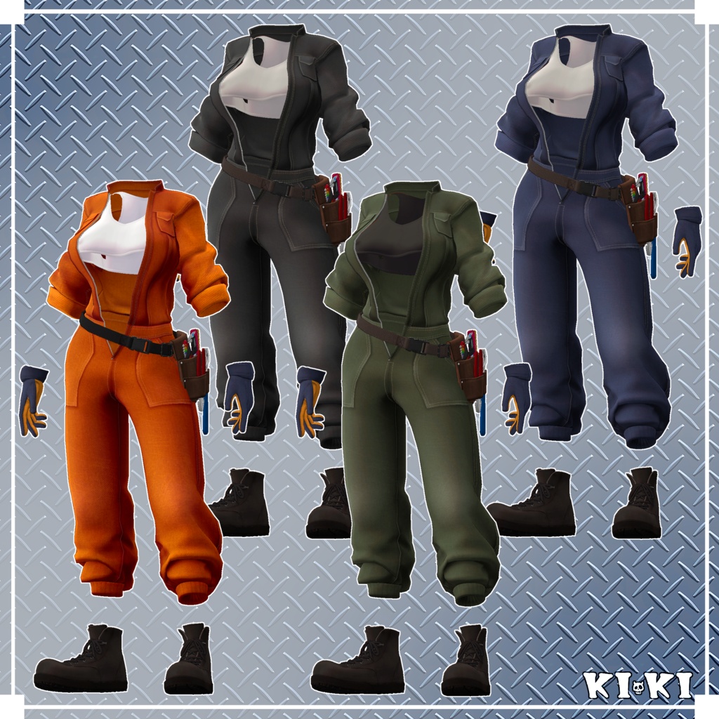 ツナギセット【3D衣装】