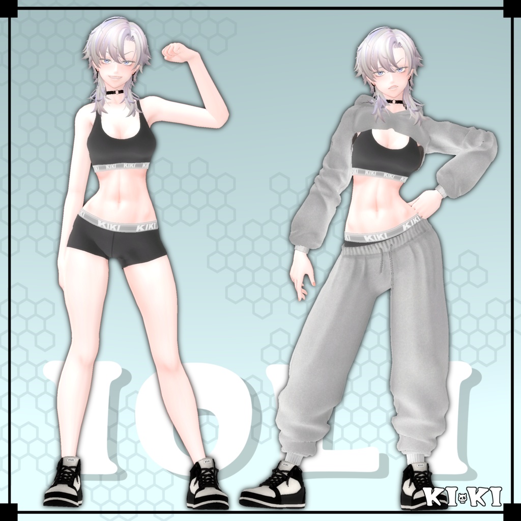 クロップドパーカースウェット_セット【3D衣装】