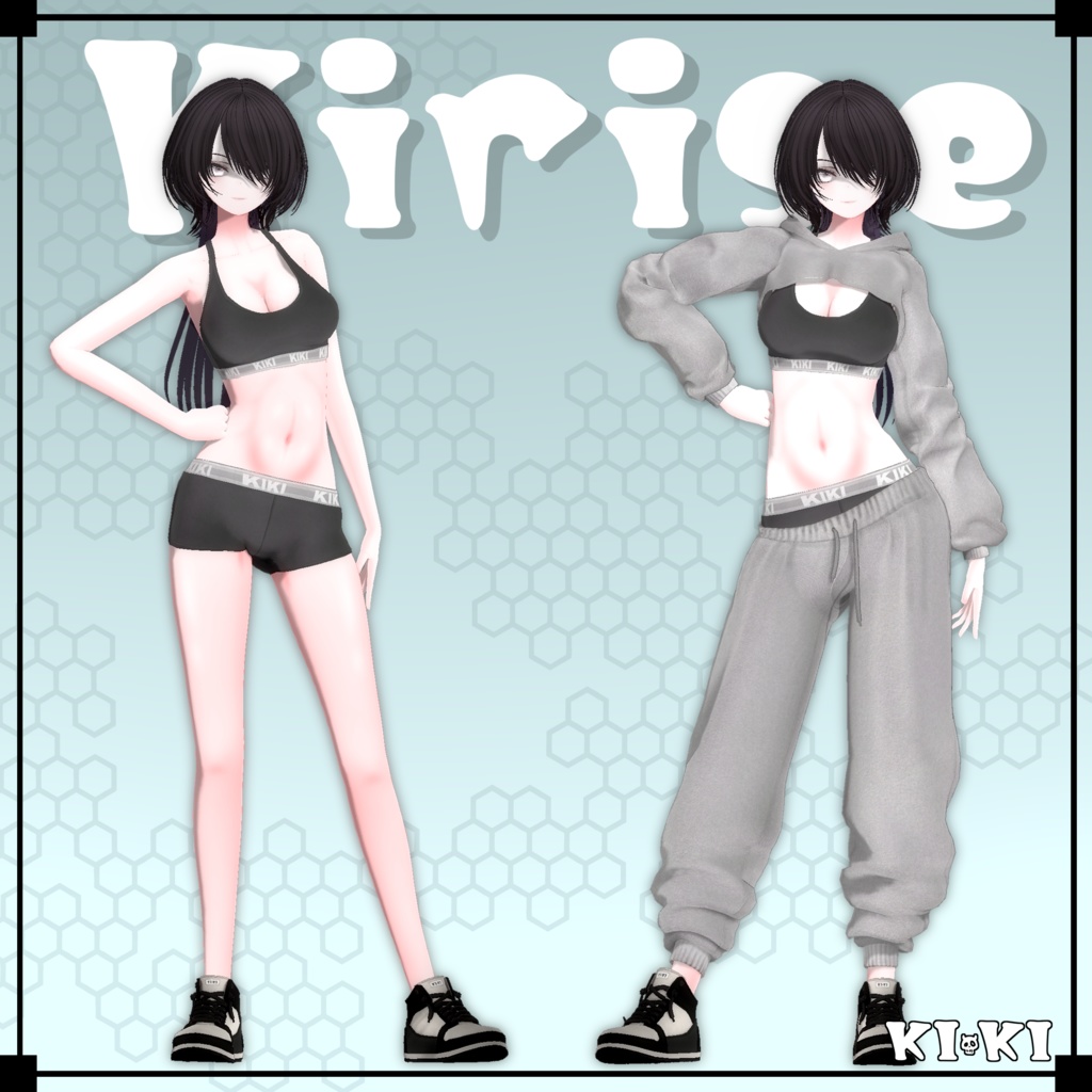 クロップドパーカースウェット_セット【3D衣装】