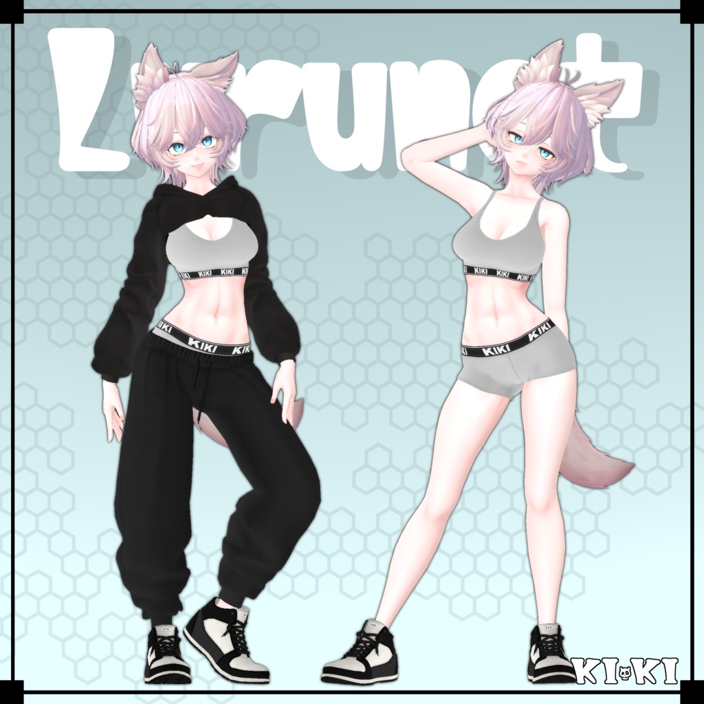 クロップドパーカースウェット_セット【3D衣装】