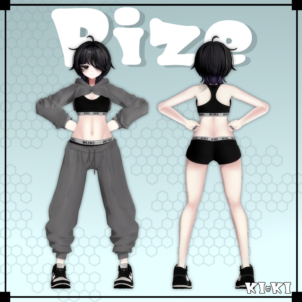 クロップドパーカースウェット_セット【3D衣装】