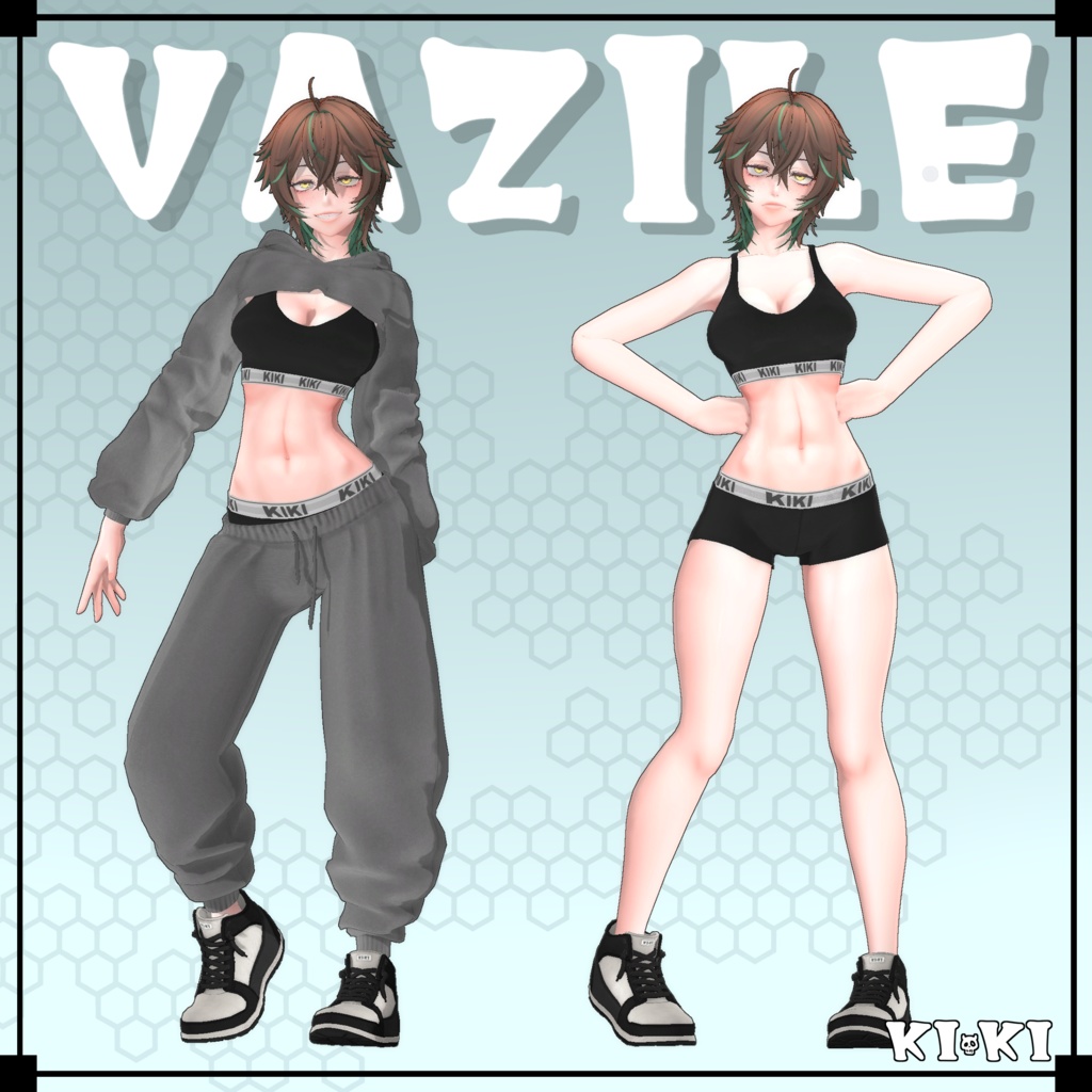 クロップドパーカースウェット_セット【3D衣装】