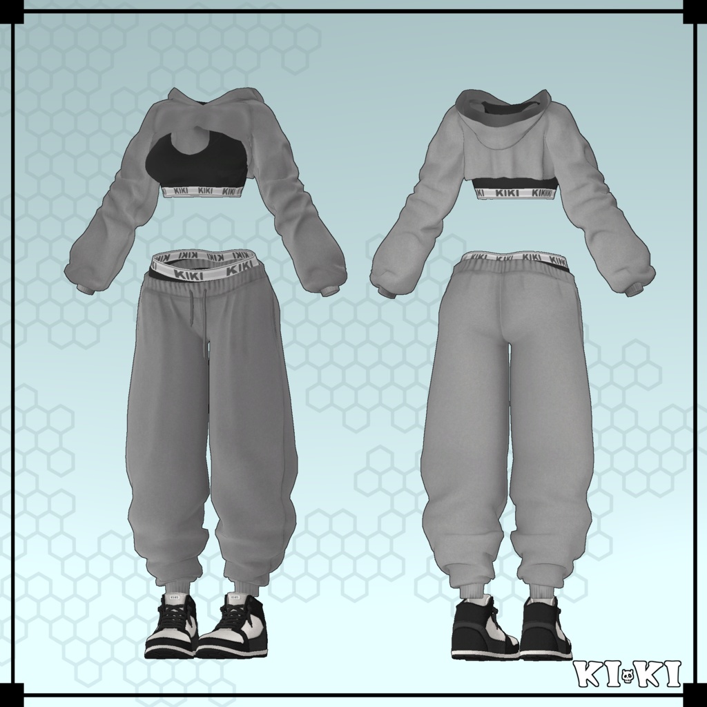 クロップドパーカースウェット_セット【3D衣装】