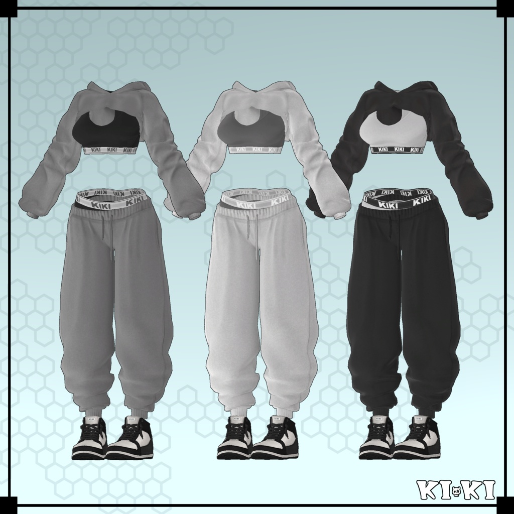 クロップドパーカースウェット_セット【3D衣装】