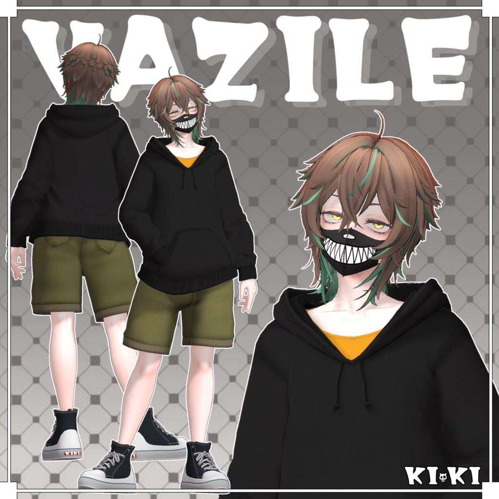 パーカー&ハーフパンツ【3D衣装】