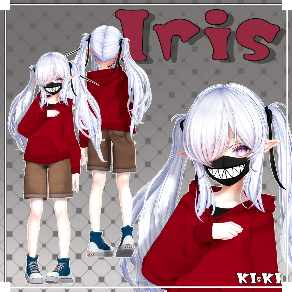 パーカー&ハーフパンツ【3D衣装】