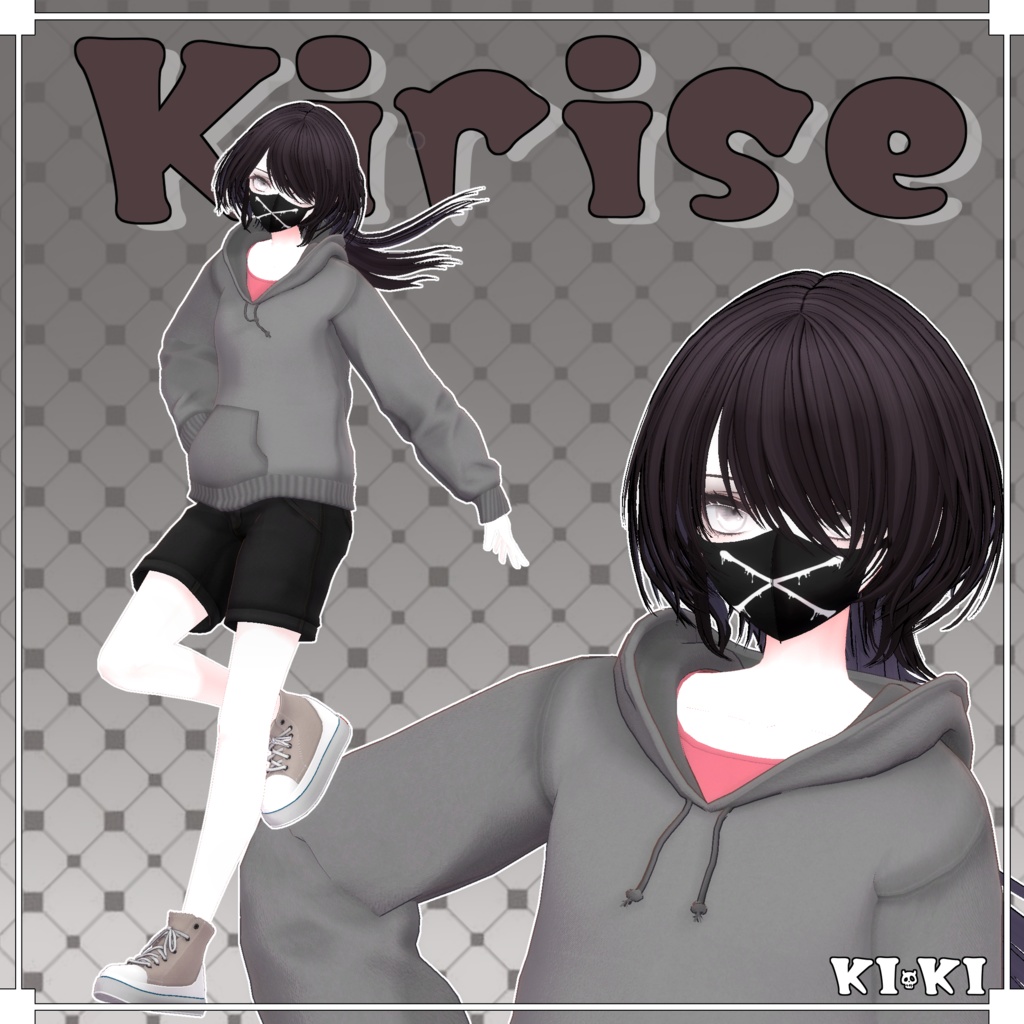 パーカー&ハーフパンツ【3D衣装】