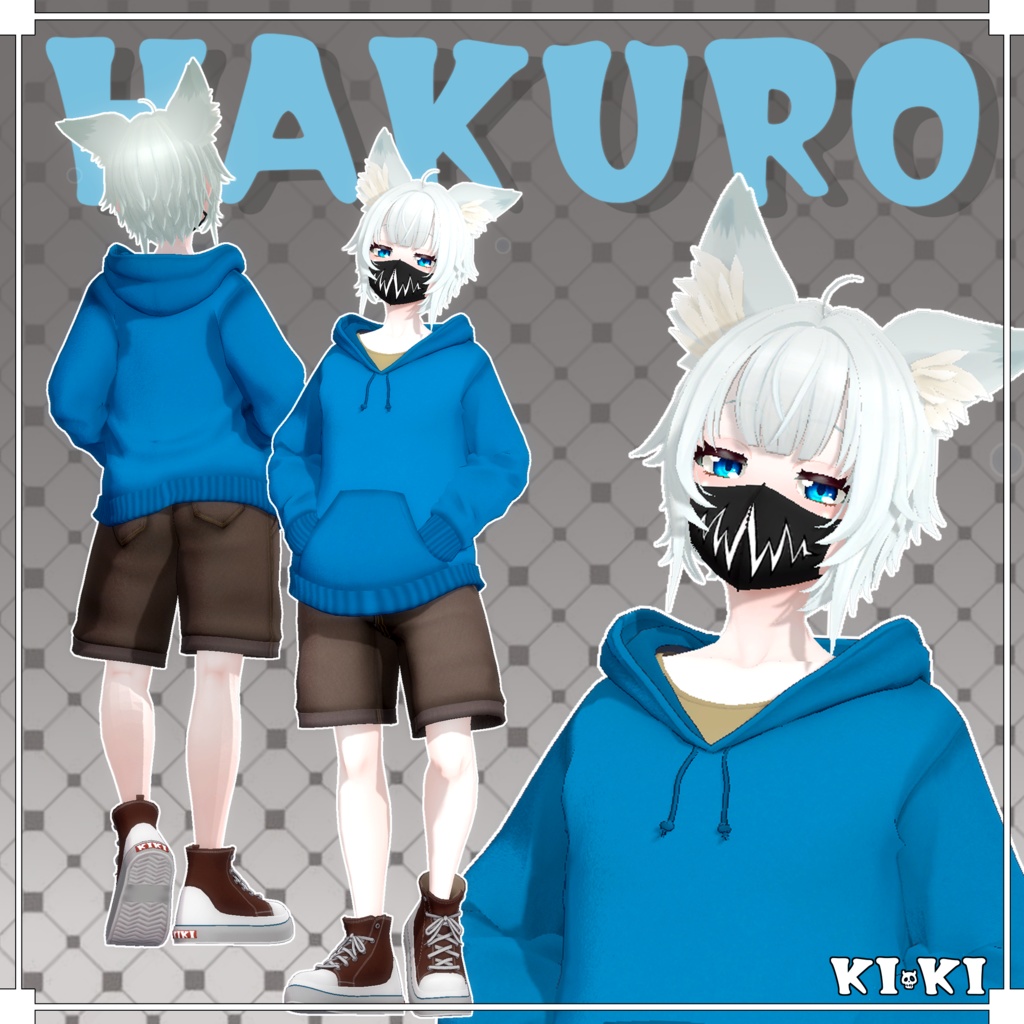 パーカー&ハーフパンツ【3D衣装】