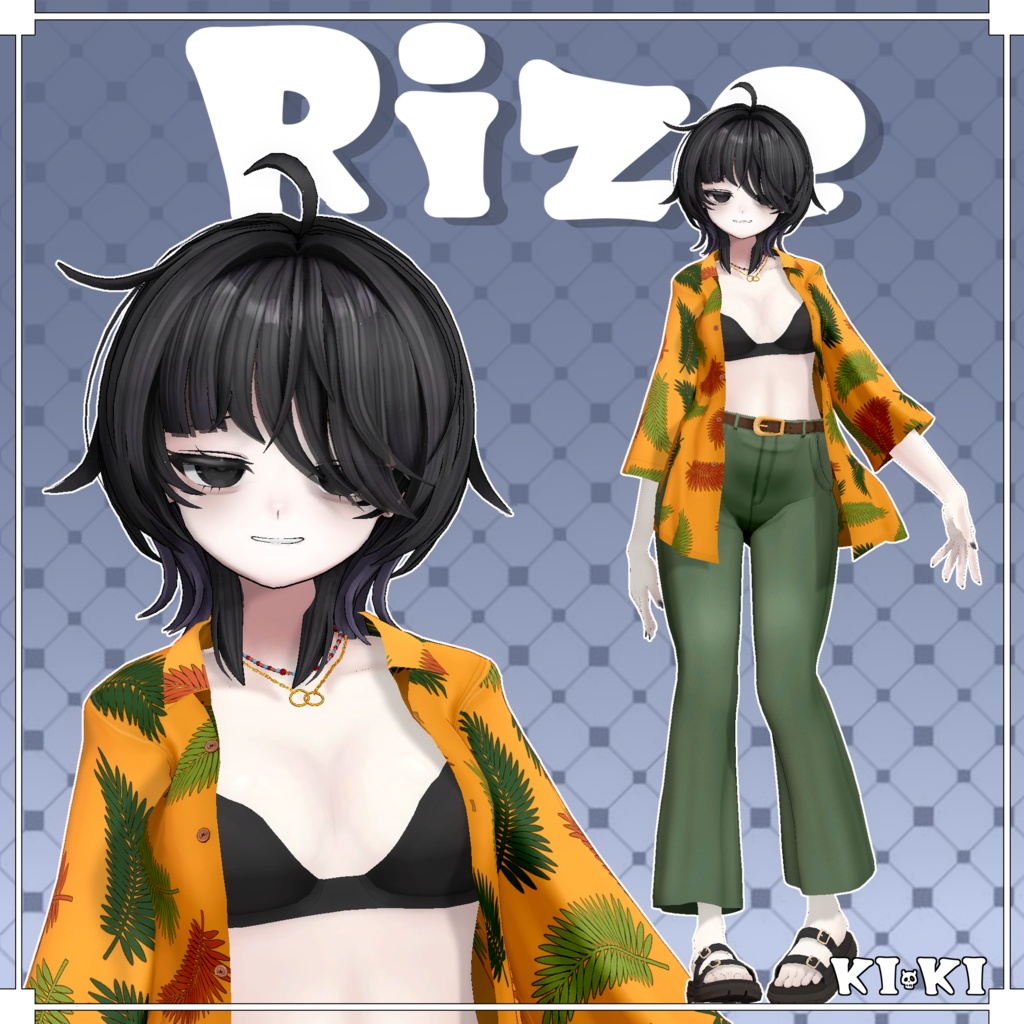 柄シャツ【3D衣装】