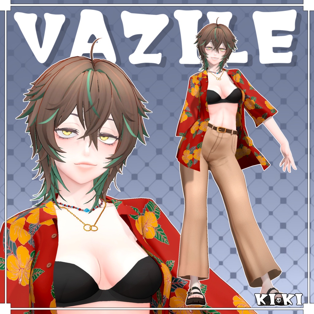 柄シャツ【3D衣装】