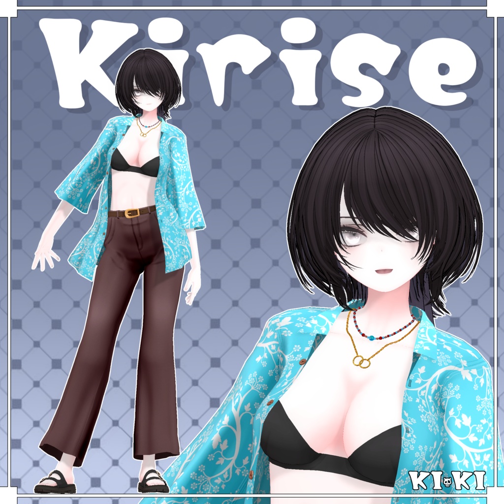 柄シャツ【3D衣装】