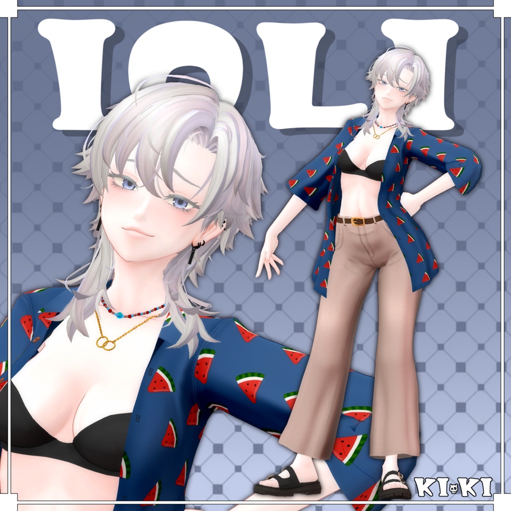 柄シャツ【3D衣装】