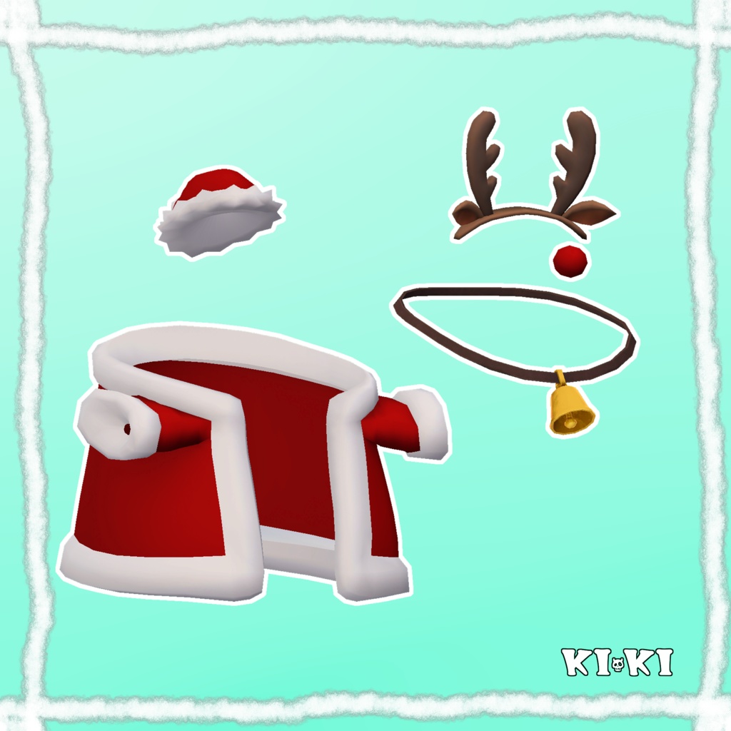 あざらし_クリスマス服