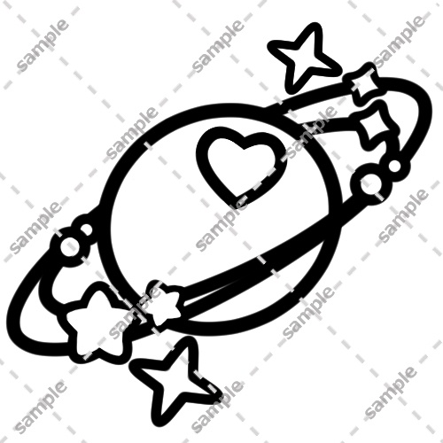 星とハートのポップな惑星
