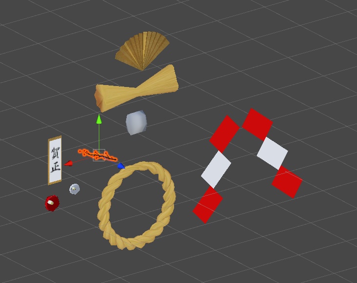 正月飾り 基本セット 3Dモデル