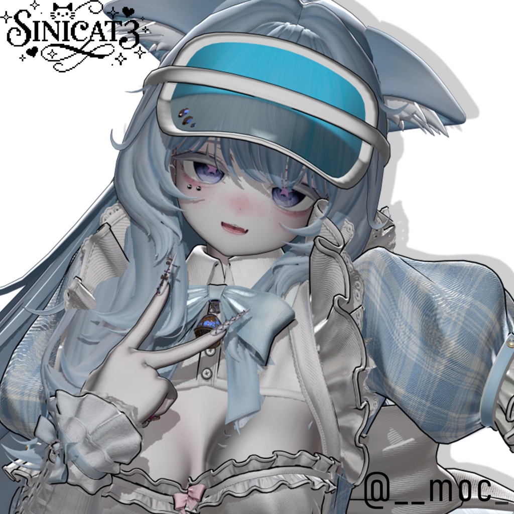 𝐒.𝐂𝟑 【15アバター対応 VRC Hair】🤍 LazyWave Tresses 🤍