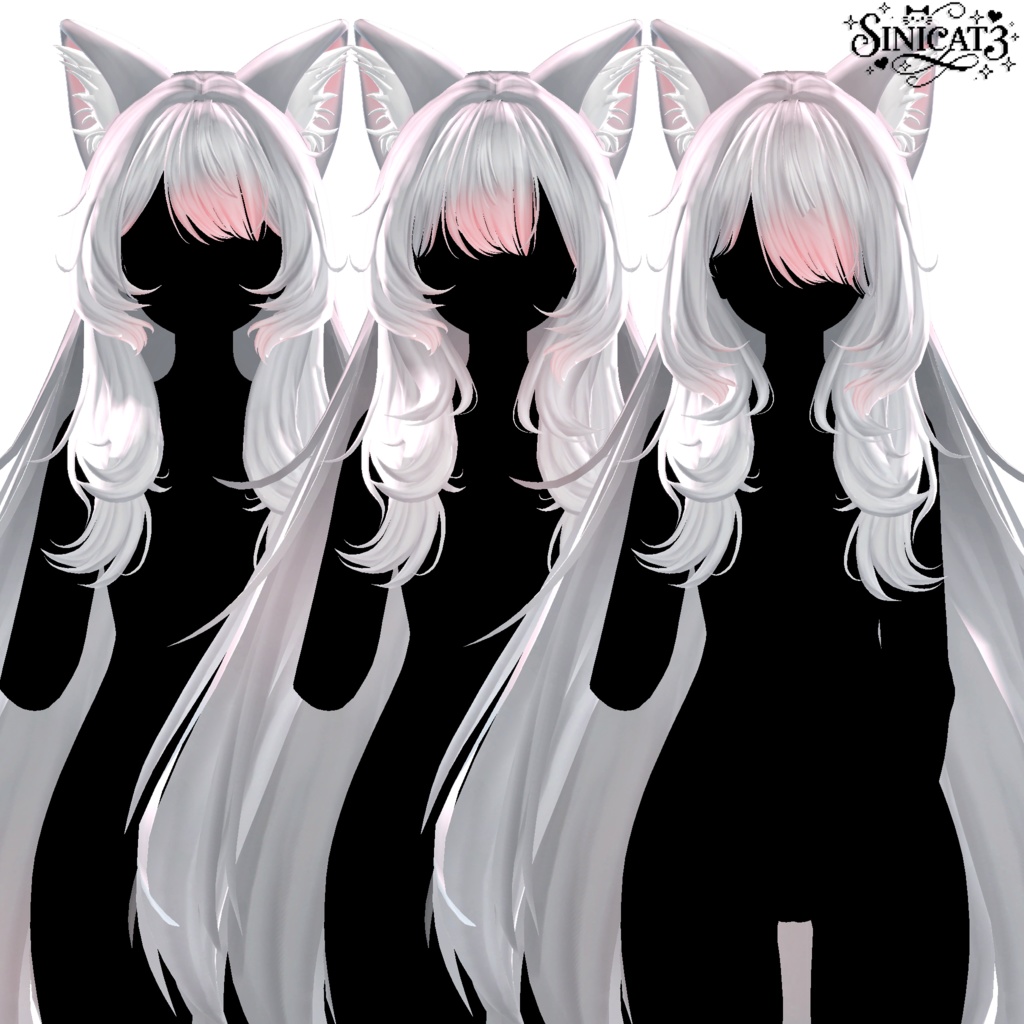 𝐒.𝐂𝟑 【15アバター対応 VRC Hair】🤍 LazyWave Tresses 🤍