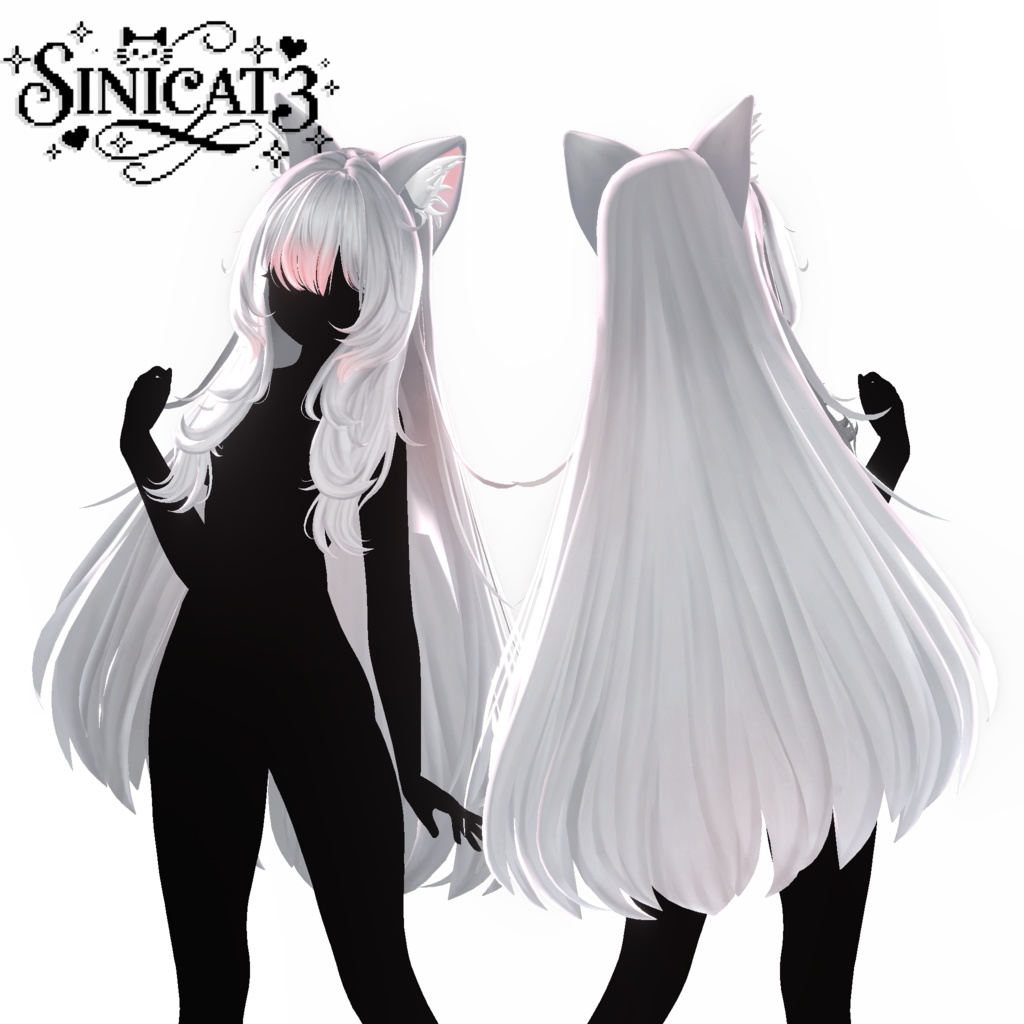 𝐒.𝐂𝟑 【15アバター対応 VRC Hair】🤍 LazyWave Tresses 🤍