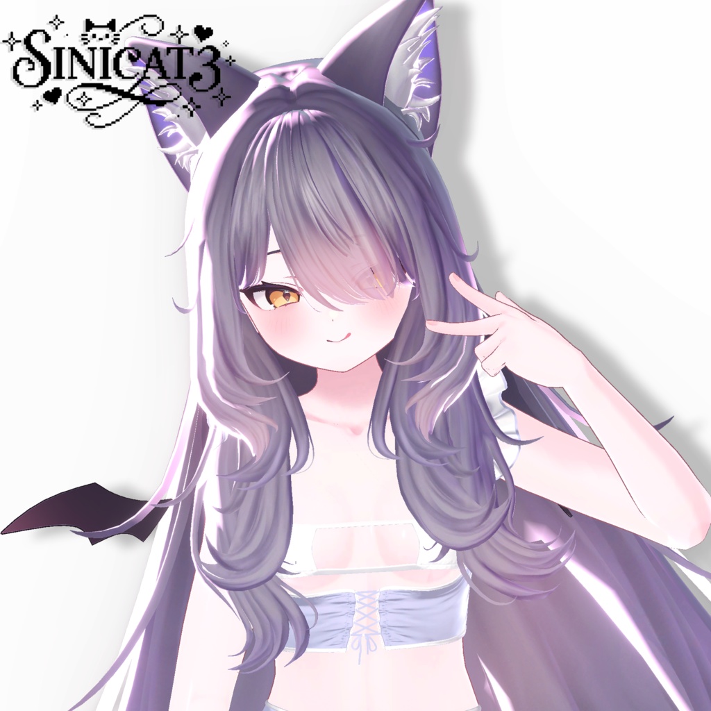 𝐒.𝐂𝟑 【15アバター対応 VRC Hair】🤍 LazyWave Tresses 🤍