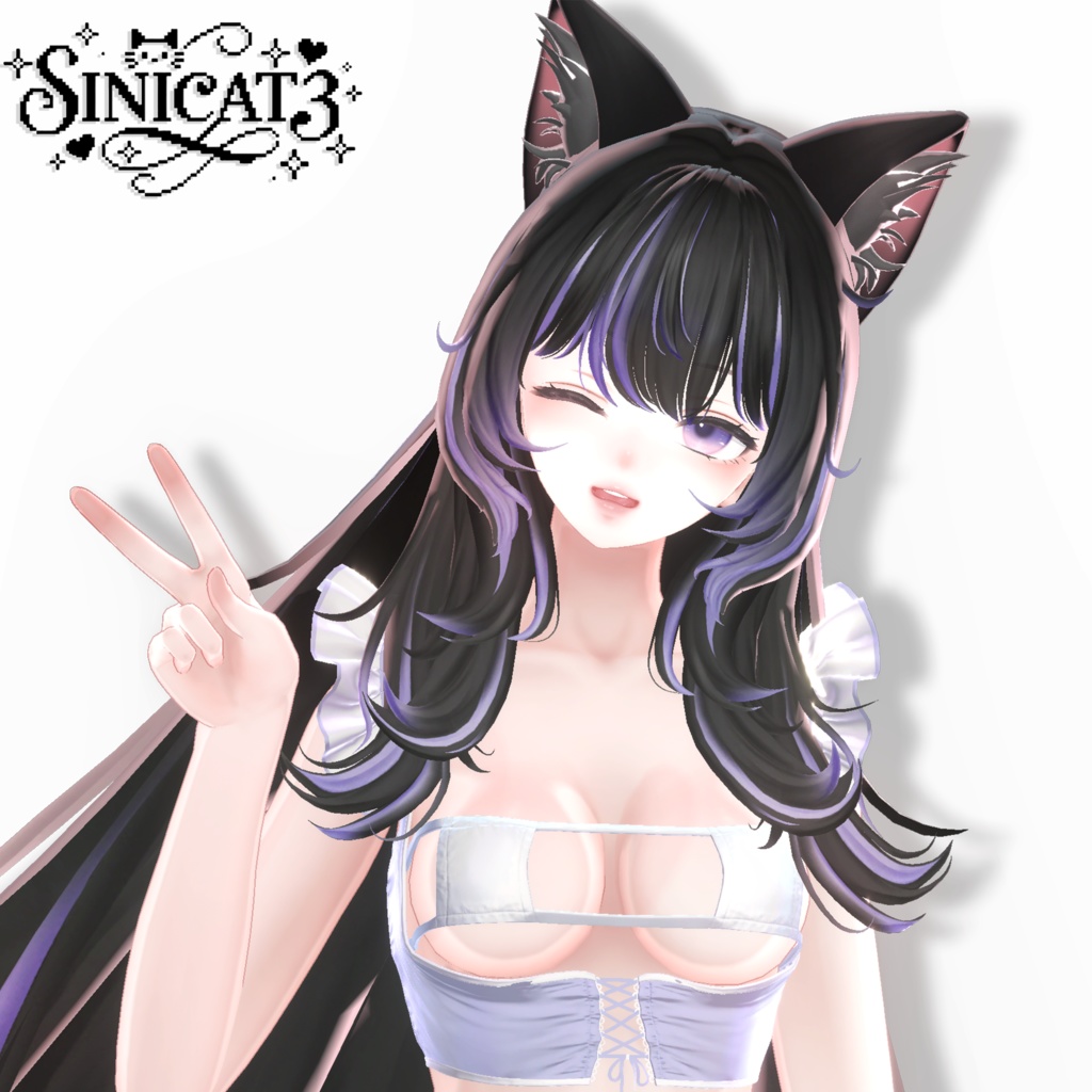 𝐒.𝐂𝟑 【15アバター対応 VRC Hair】🤍 LazyWave Tresses 🤍