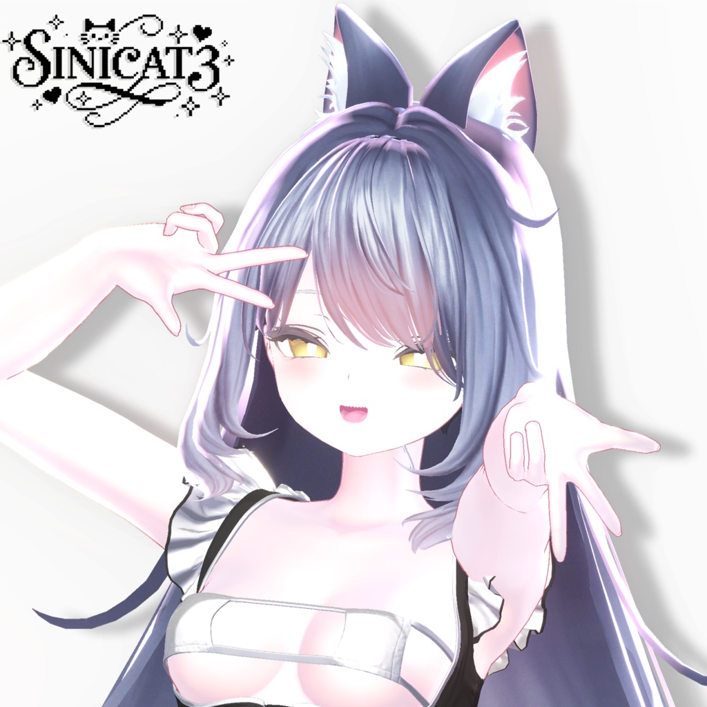 𝐒.𝐂𝟑 【15アバター対応 VRC Hair】🤍 LazyWave Tresses 🤍