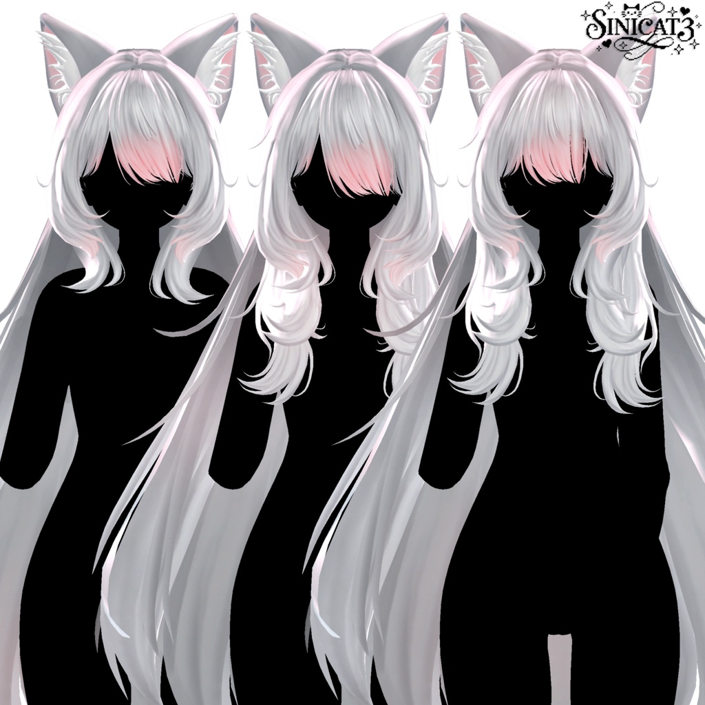 𝐒.𝐂𝟑 【15アバター対応 VRC Hair】🤍 LazyWave Tresses 🤍